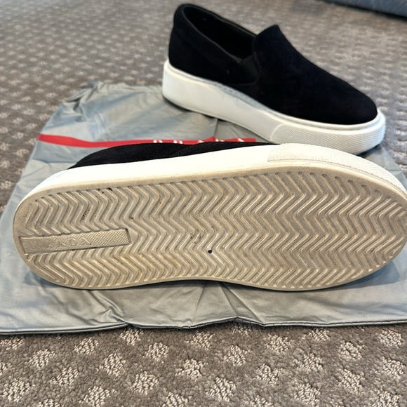 Prada slip on suede slight platform sneaker size 6. - Picture 3 of 5
